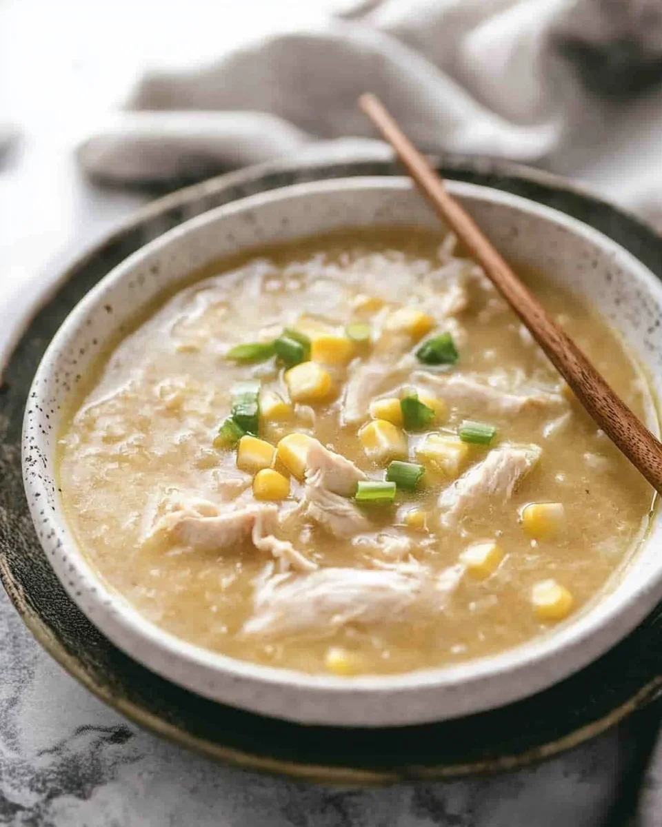 Delicious and Comforting Chinese Corn Soup with Chicken
