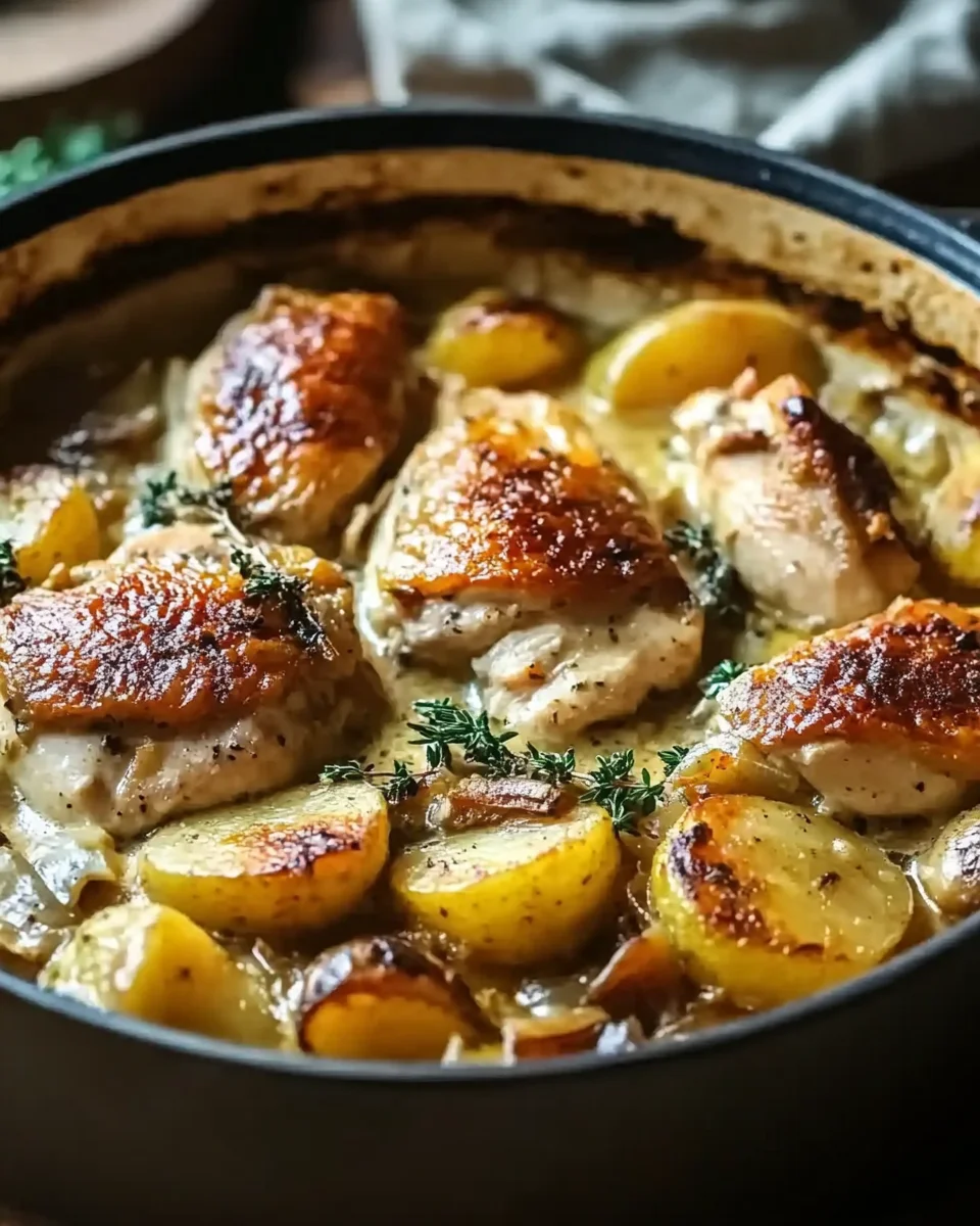 French Chicken Casserole a la Normande: A Rustic Delight