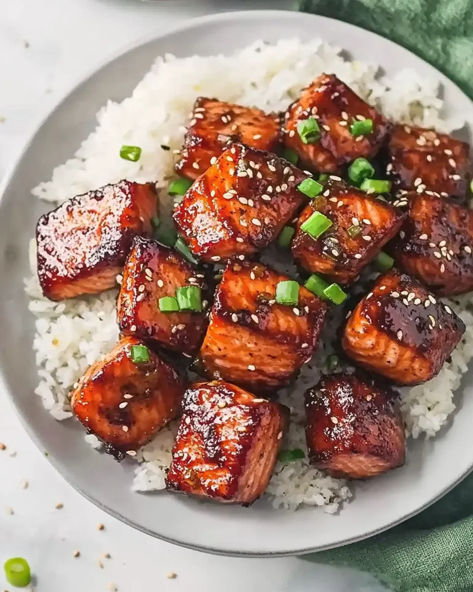 Honey Garlic Salmon Bites Recipe is a must-try dish!