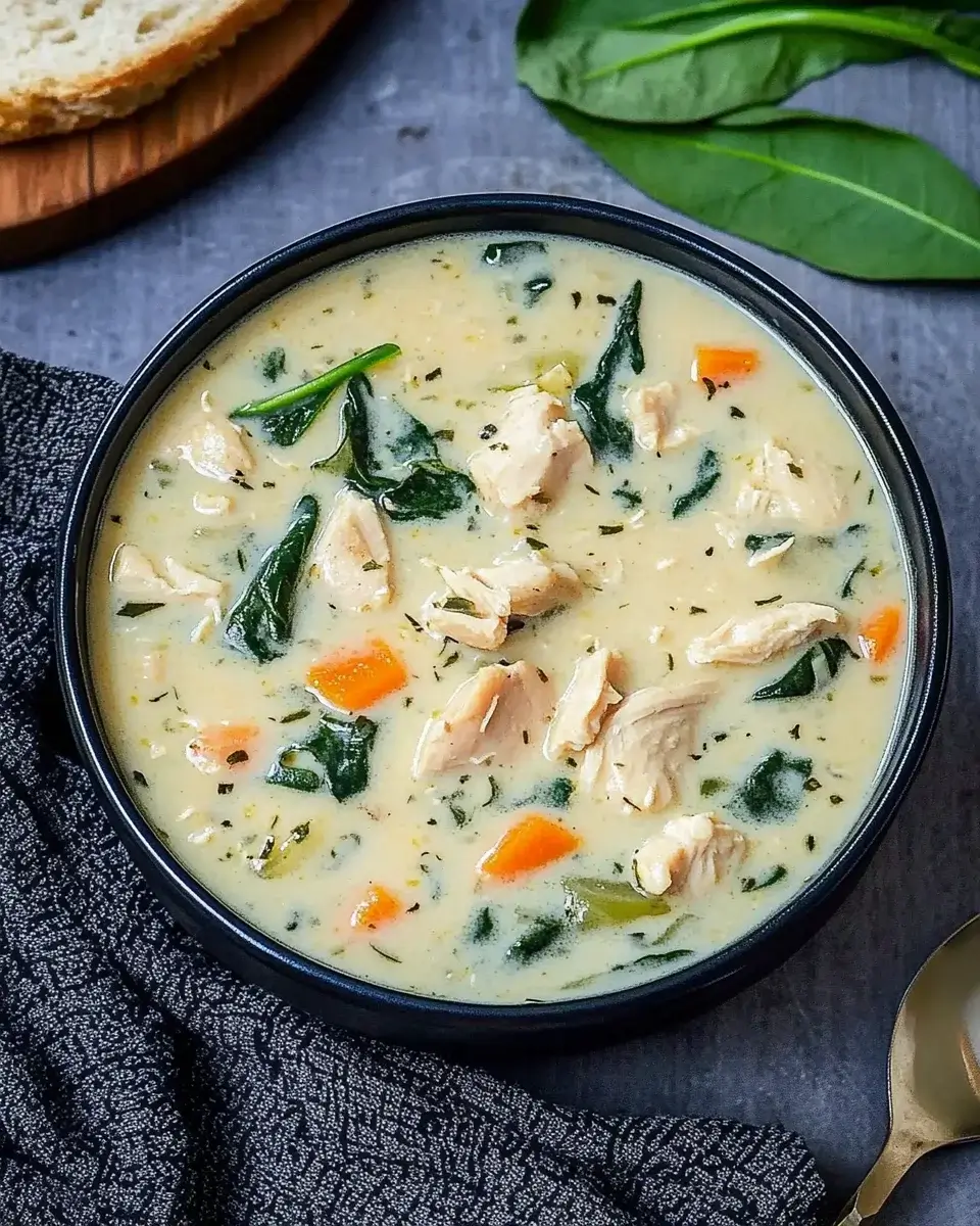Creamy Chicken Florentine Soup is a must-try recipe!