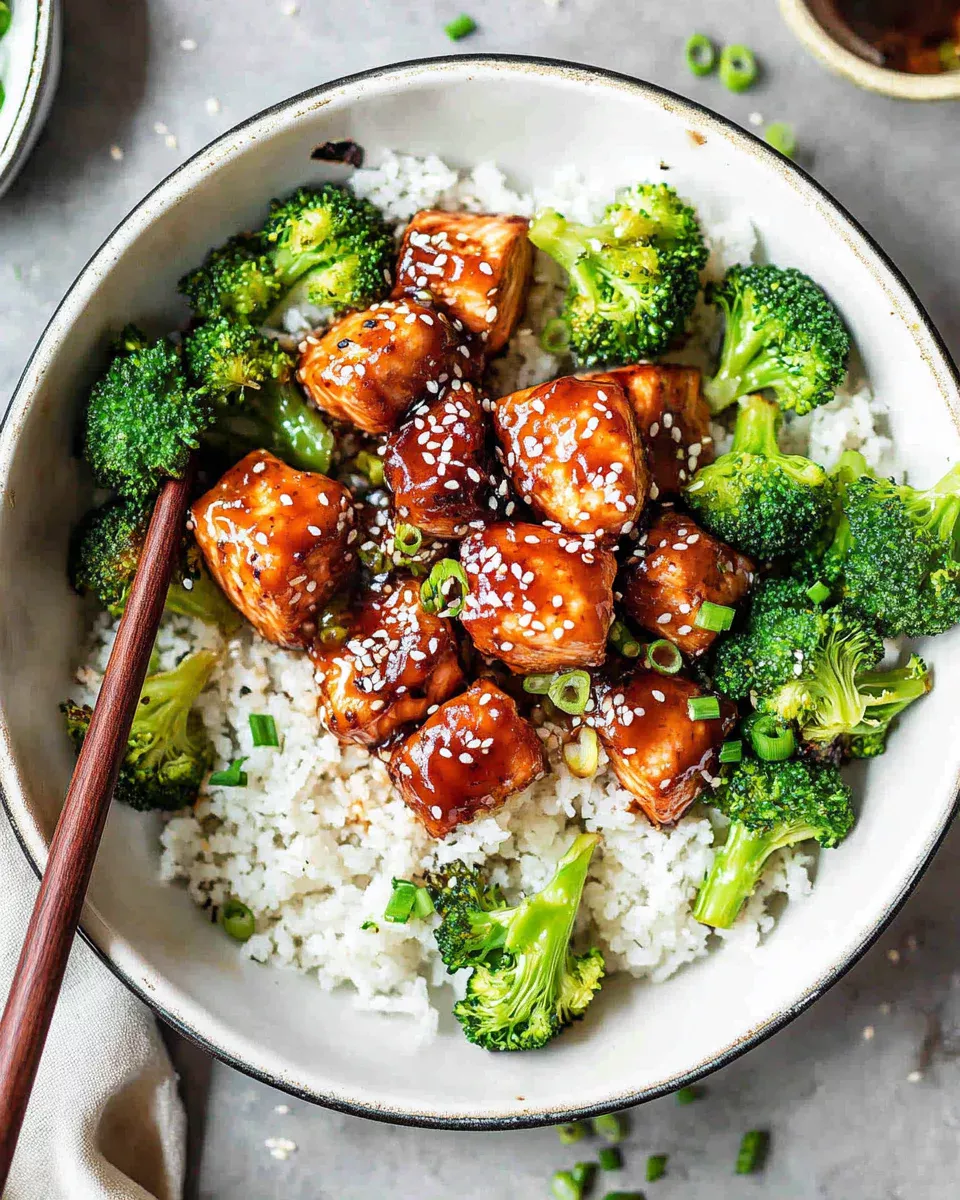 Baked Teriyaki Salmon with Broccoli