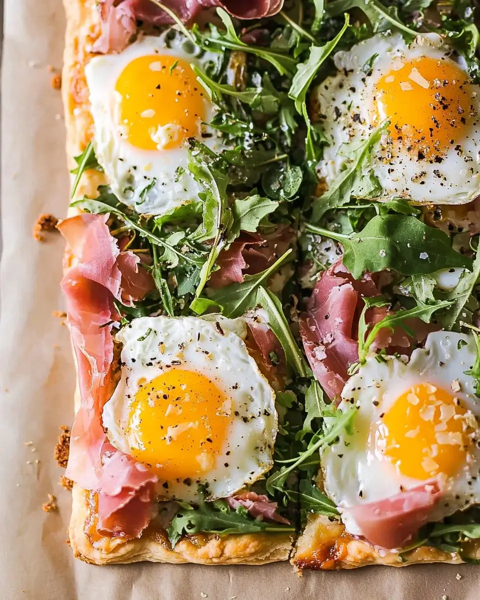 Baked Prosciutto and Egg Breakfast Tart Recipe Delight!