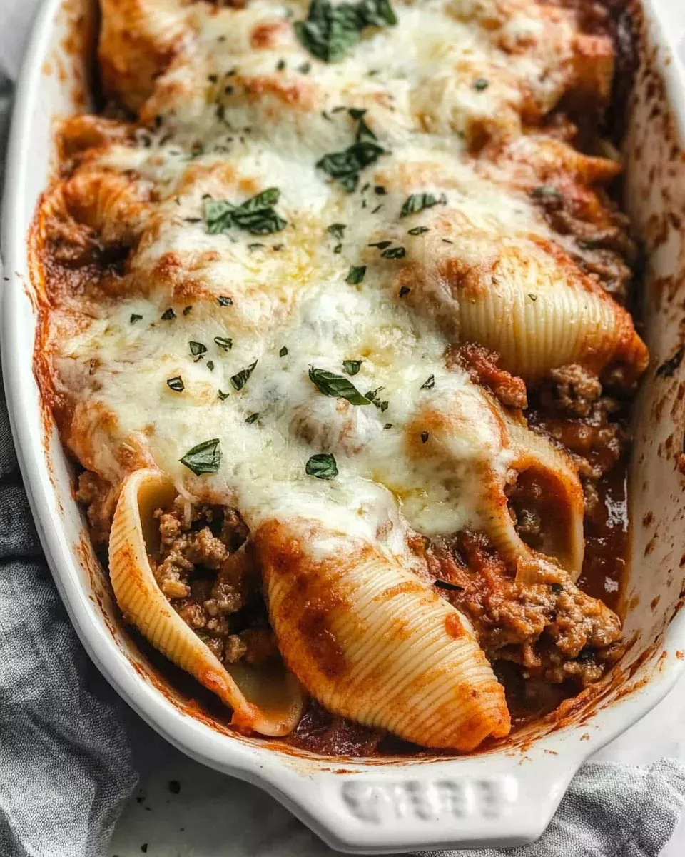 Cheesy Beef Stuffed Shells: Deliciously Savory Recipe Alert!