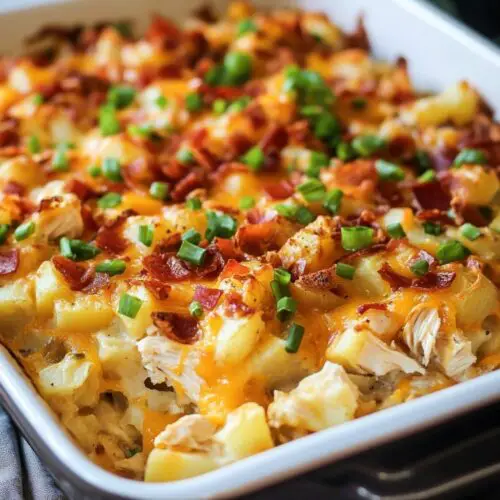 Cheesy Chicken and Potato Bake
