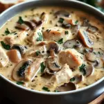Creamy Rotisserie Chicken Mushroom Soup