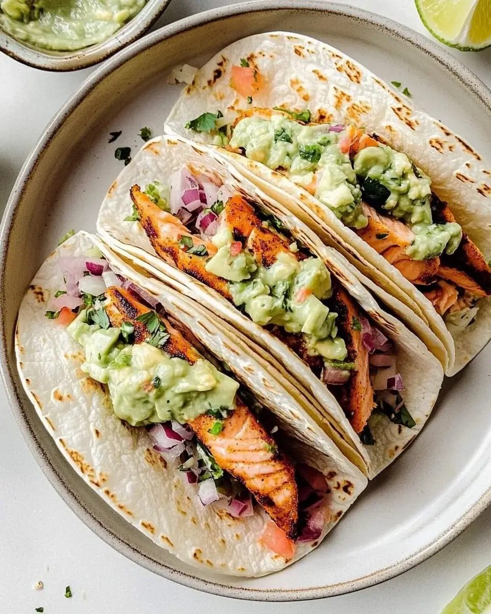Crispy Salmon Tacos with Avocado Lime Sauce that Delight!