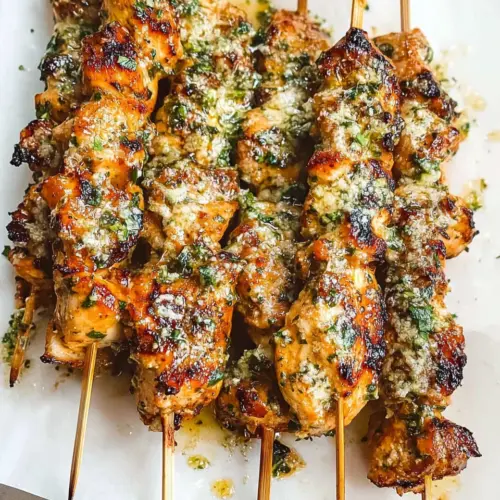 Garlic Parmesan Chicken Skewers