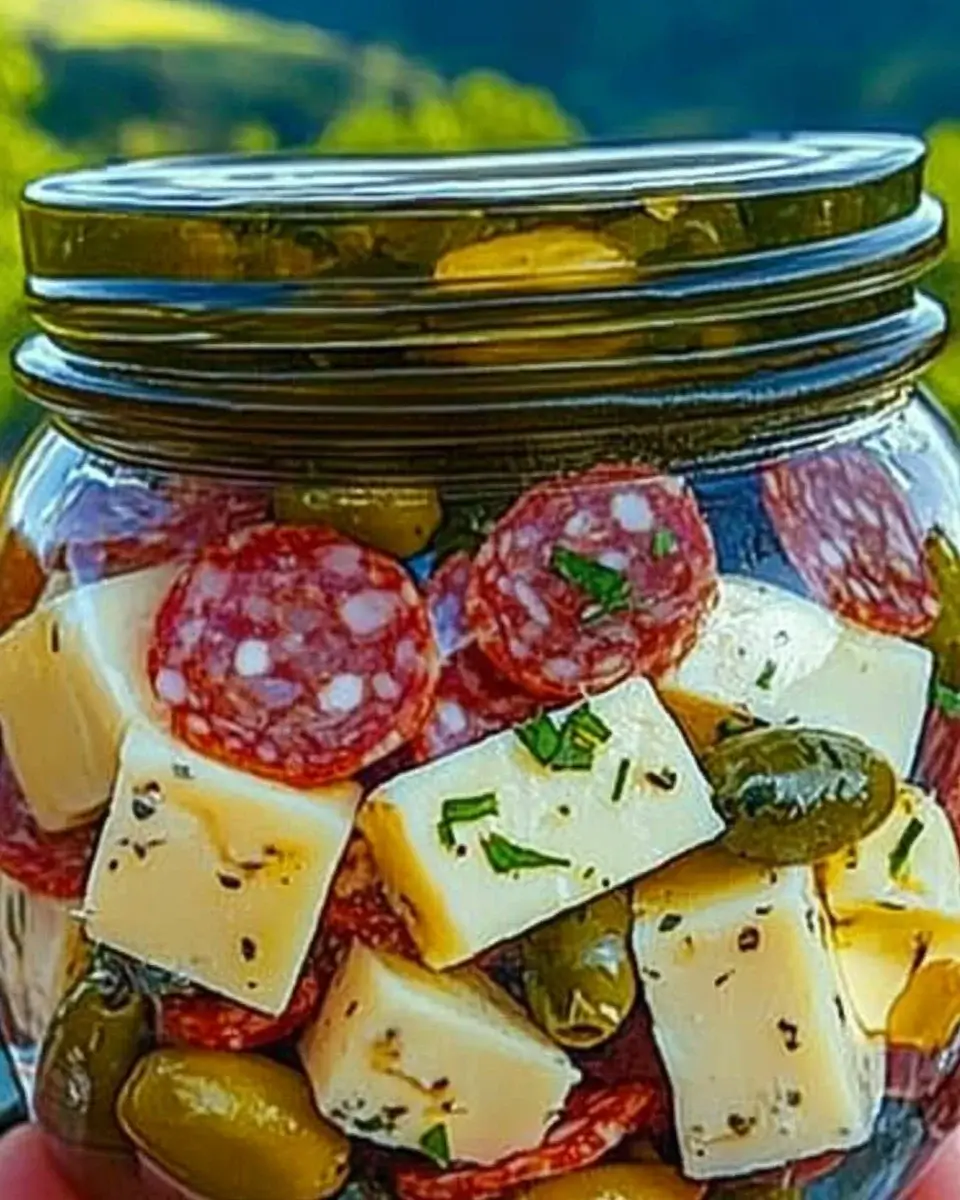 Marinated Cheese and Salami Appetizer Recipe is easy!