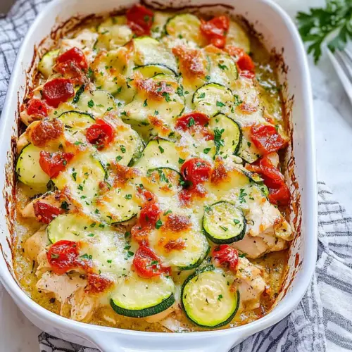 Mediterranean Chicken and Zucchini Bake