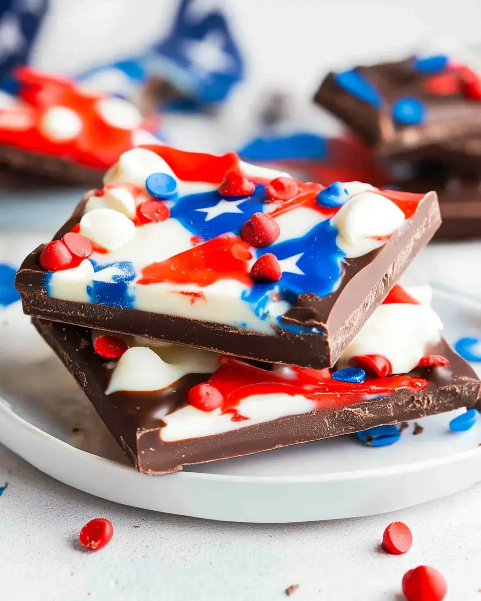 Red, White, and Blue Chocolate Bark: A Festive Treat!