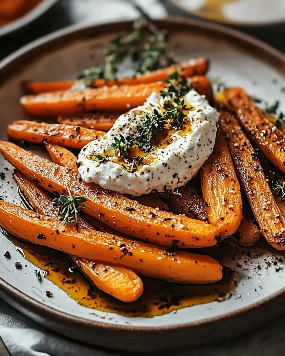 Roasted Carrots with Whipped Ricotta and Spicy Honey delight!