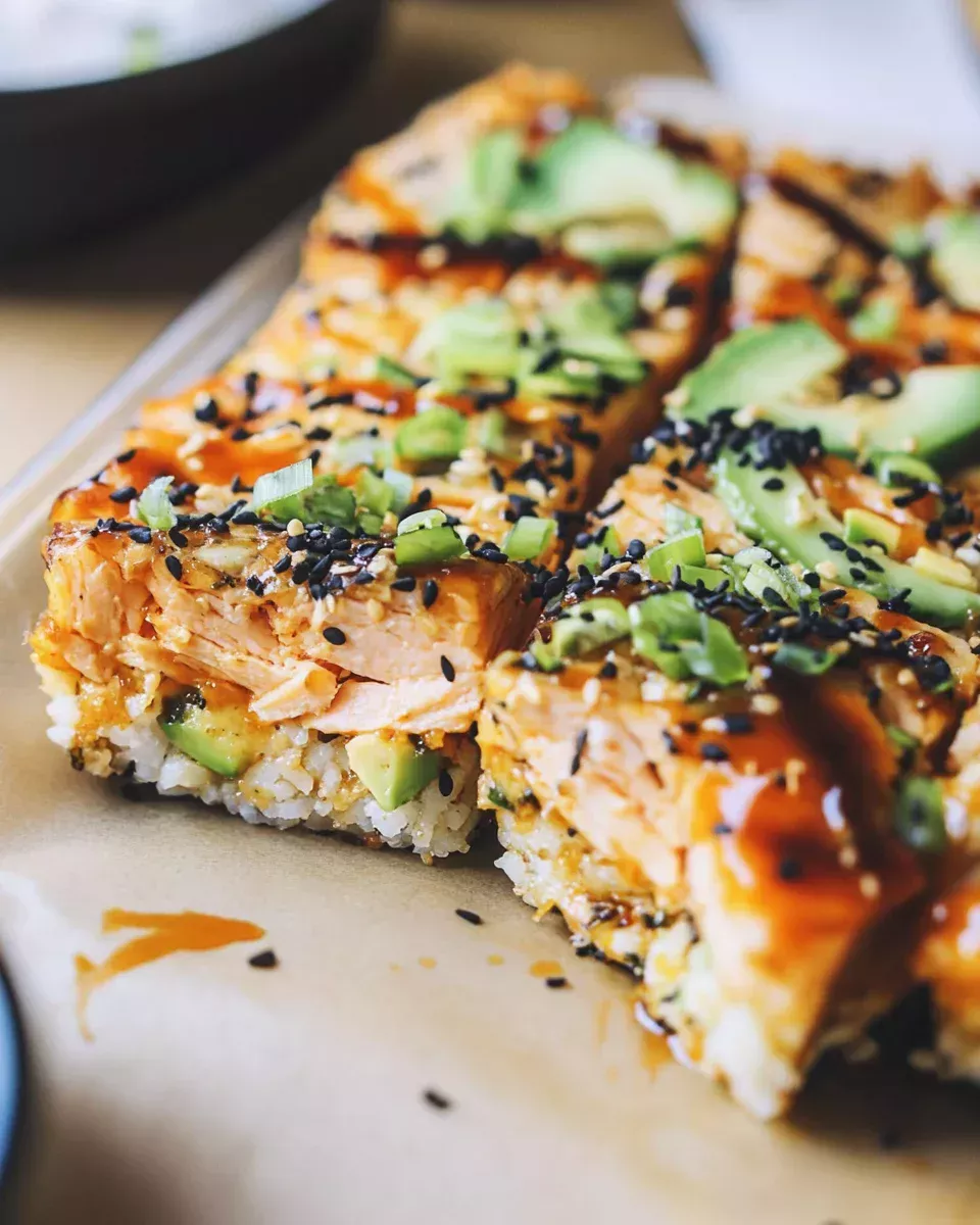 Spicy Salmon Sushi Bake
