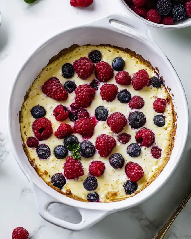 Baked Yogurt with Berries Delight: A Healthier Dessert!