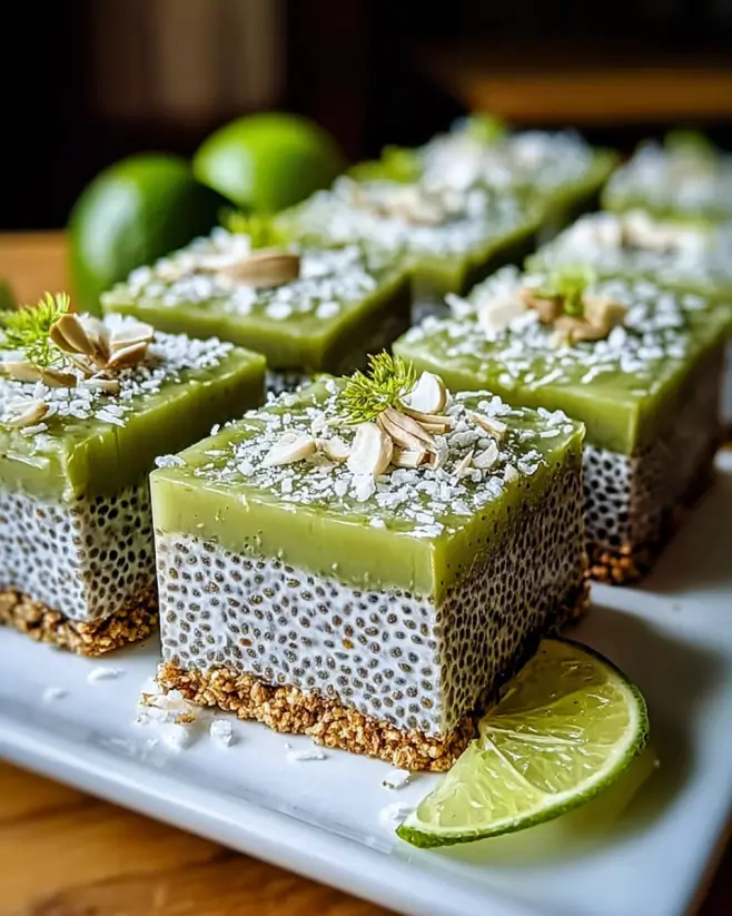 Coconut Lime Chia Pudding Bars that Delight Your Tastebuds!