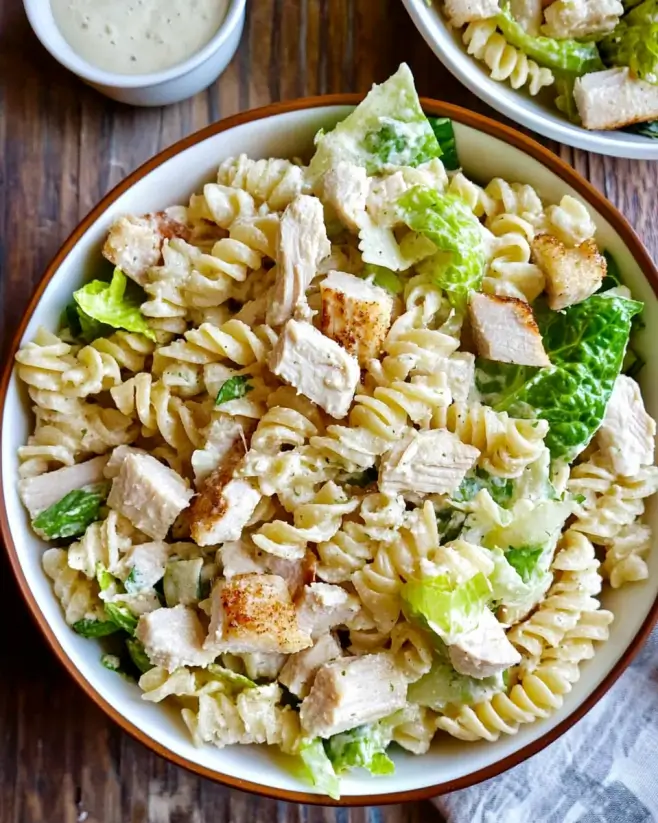 Creamy Chicken Caesar Pasta Salad: A Delightful Recipe!