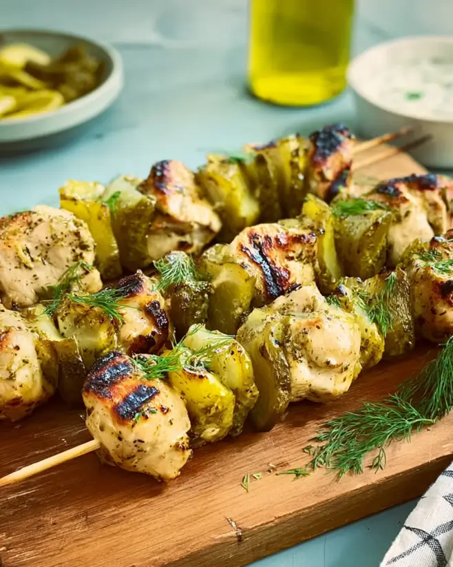 Dill Pickle Chicken Skewers: A Flavorful Grilling Delight!