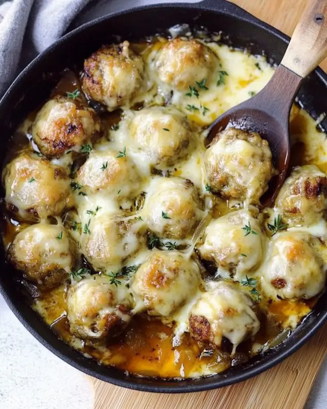French Onion Chicken Meatballs: A Flavorful Delight!