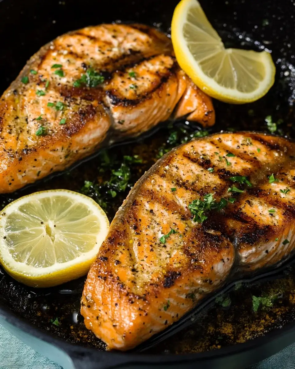 Grilled Lemon Garlic Salmon Steaks: A Flavorful Delight!