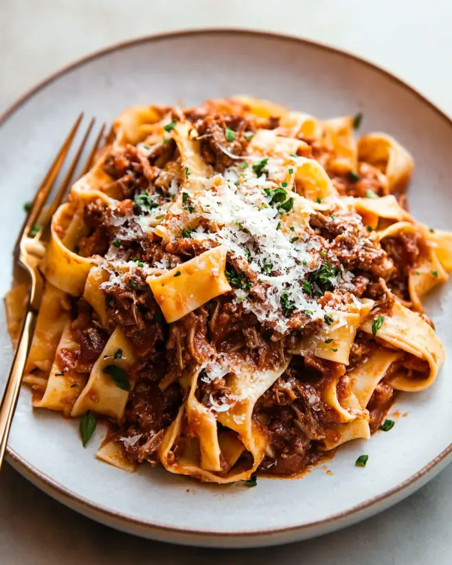 Hearty Braised Beef Ragu with Pappardelle is Delicious!
