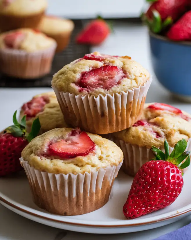 High-Protein Strawberry Cottage Cheese Muffins Recipe Delight!