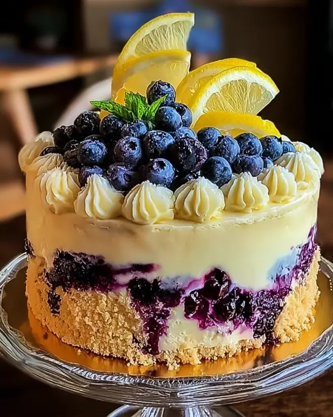 Lemon Blueberry Cheesecake Cake: A Delicious Recipe Reveal!