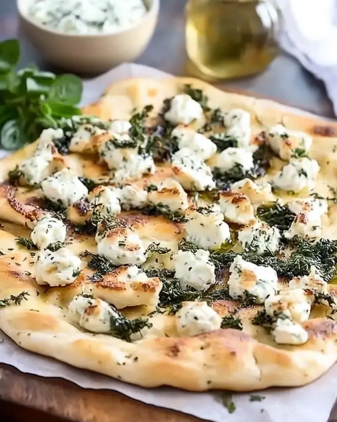 Mediterranean Flatbread with Tzatziki Sauce is Irresistible!