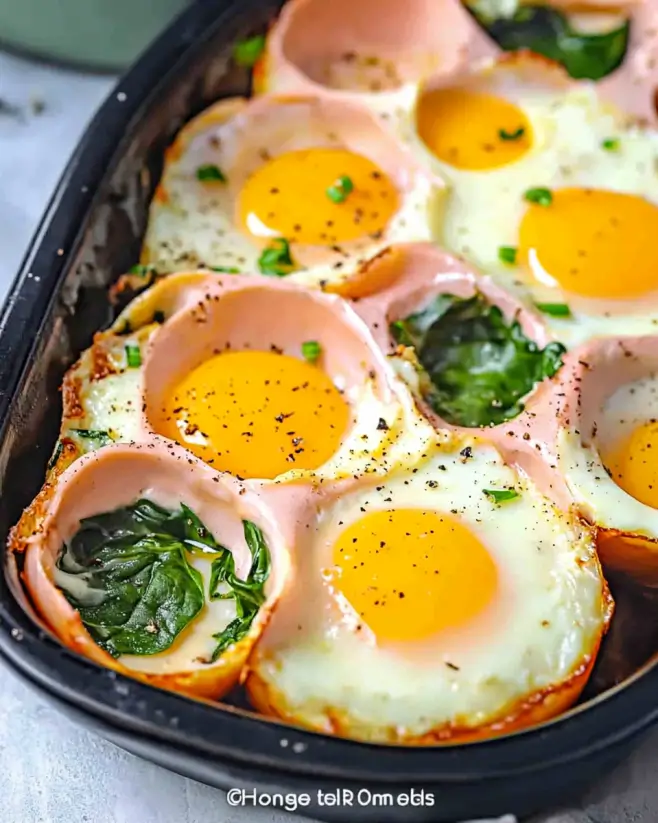 Baked Eggs with Spinach and Cheese: A Simple Delight!