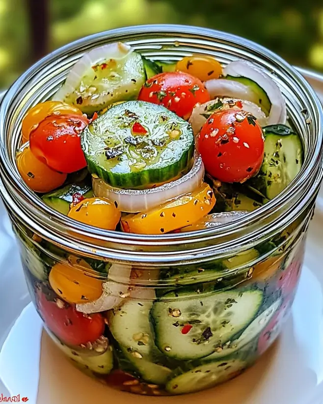 Crispy Marinated Cucumbers, Onions, and Tomatoes Recipe Revealed!
