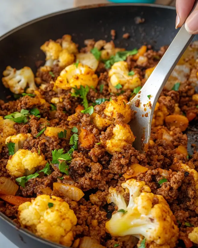 Ground Beef and Cauliflower Skillet: A Flavorful Delight!