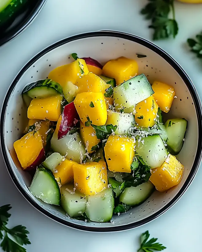 Mango Cucumber Delight: A Refreshing Summer Salad!