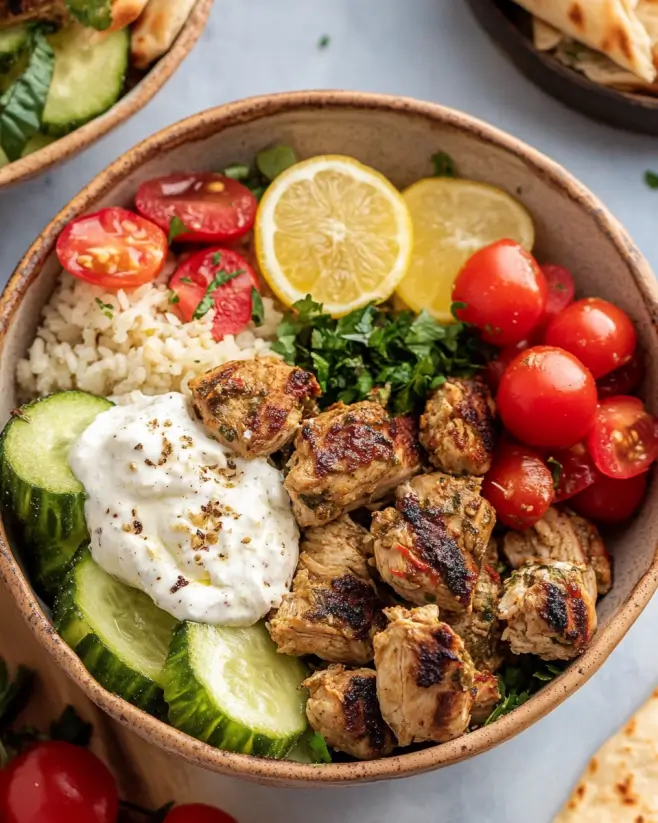 Mediterranean Chicken Gyro Bowls: A Flavorful Delight!