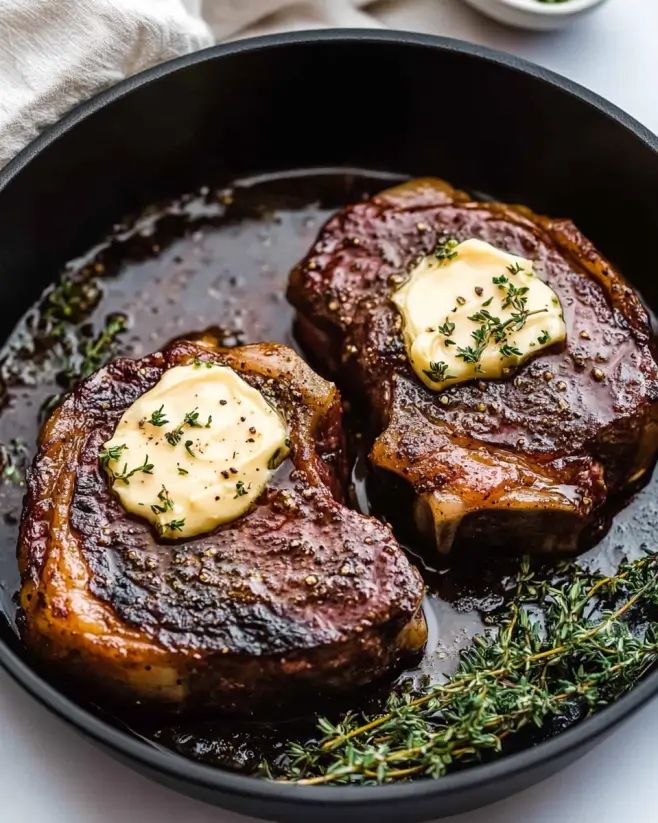 Oven-Baked Steak with Garlic Herb Butter for Perfect Flavor