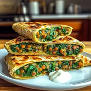 Red Lentil & Spinach Wraps