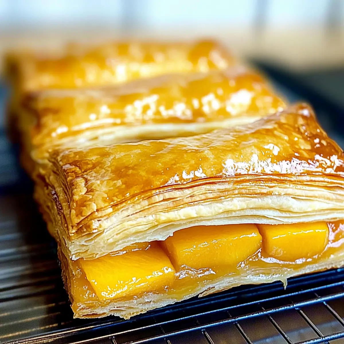 Peach Puff Pastry: Delight in Flaky Sweet Perfection