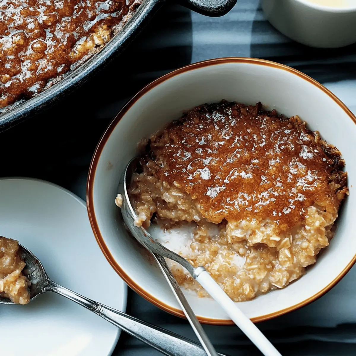Spiced Irish Oatmeal with Cream and Crunchy Sugar Delight