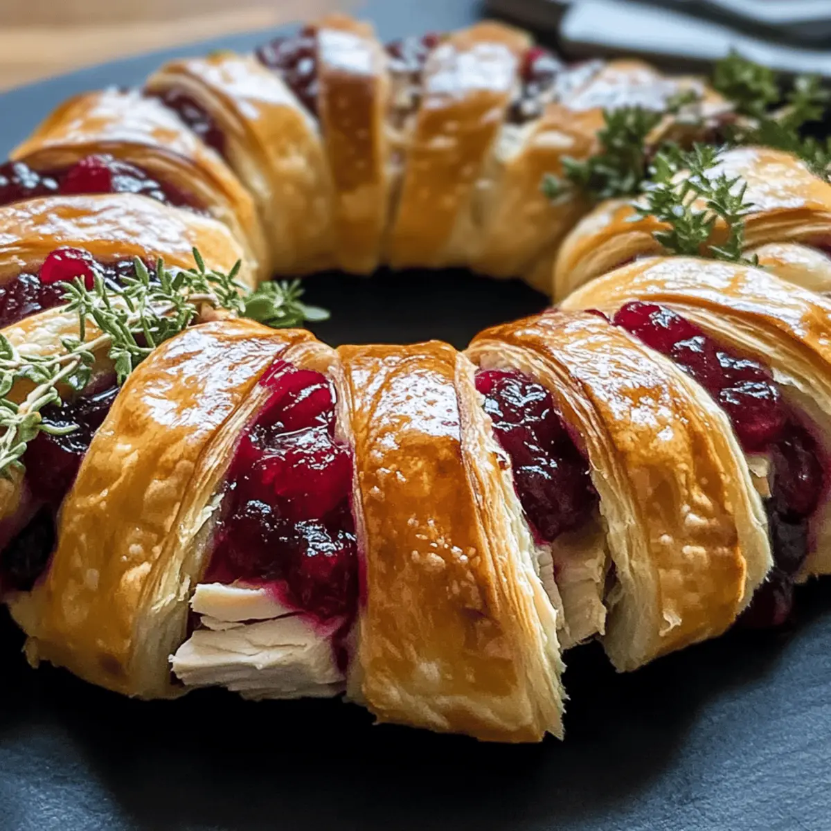Turkey Cranberry Crescent Ring
