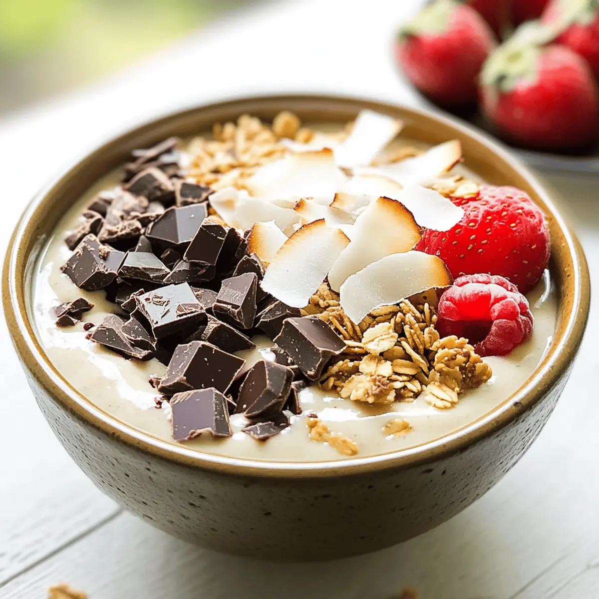 Dark Chocolate and Toasted Coconut Smoothie Bowl
