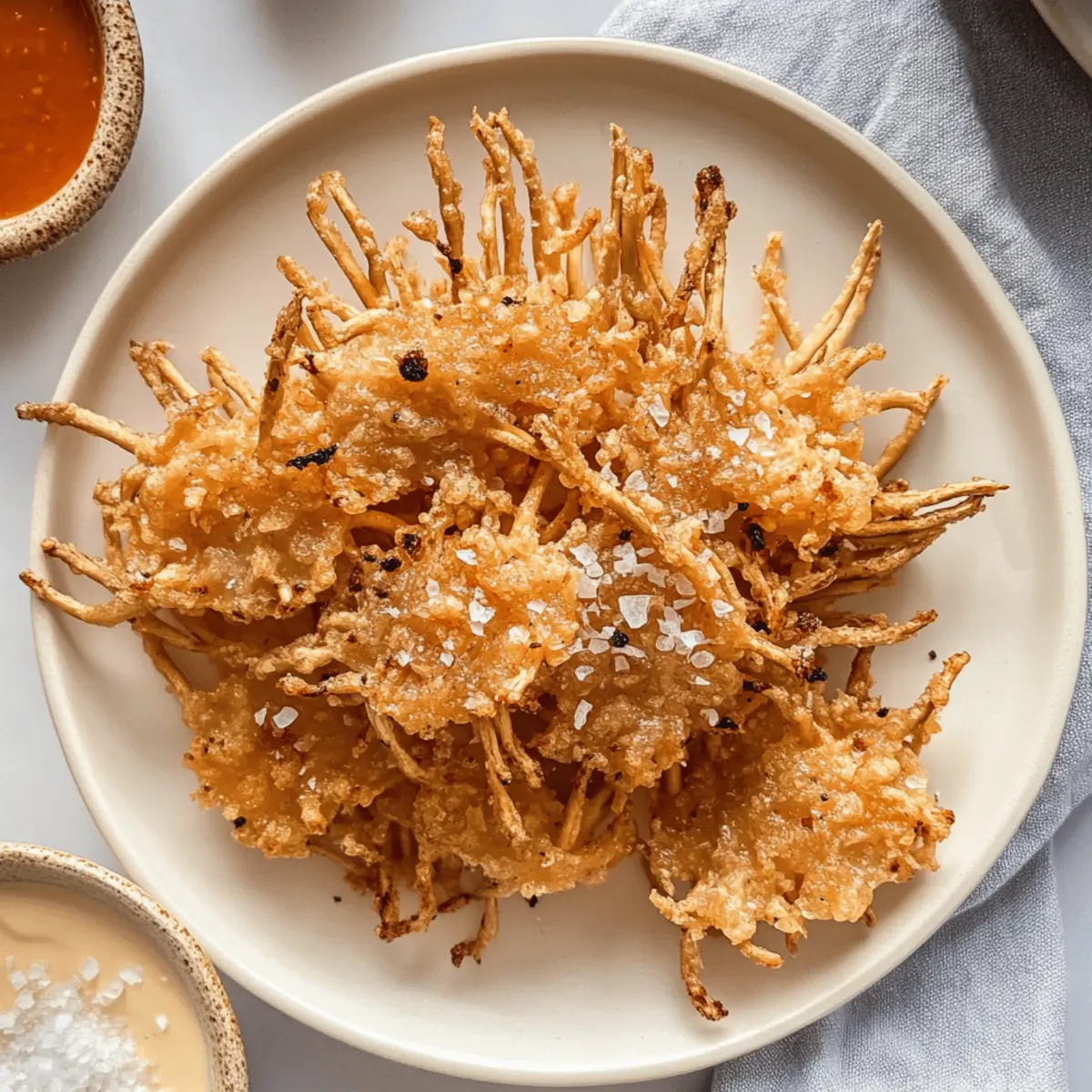 Fried Enoki Mushroom