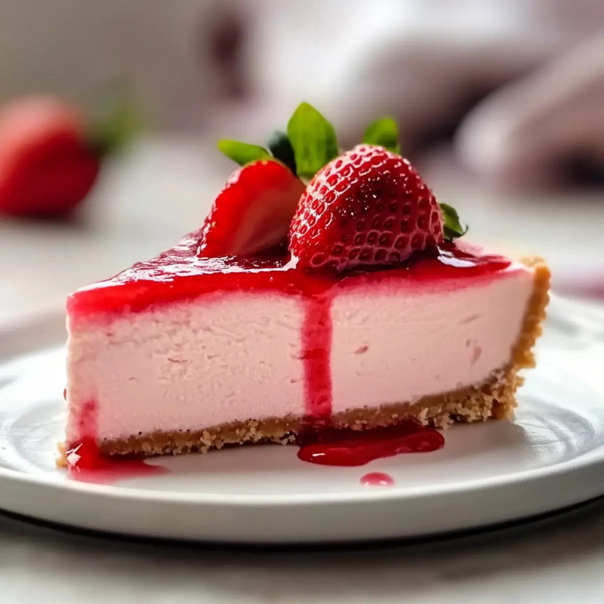 Velvet Strawberry Cheesecake