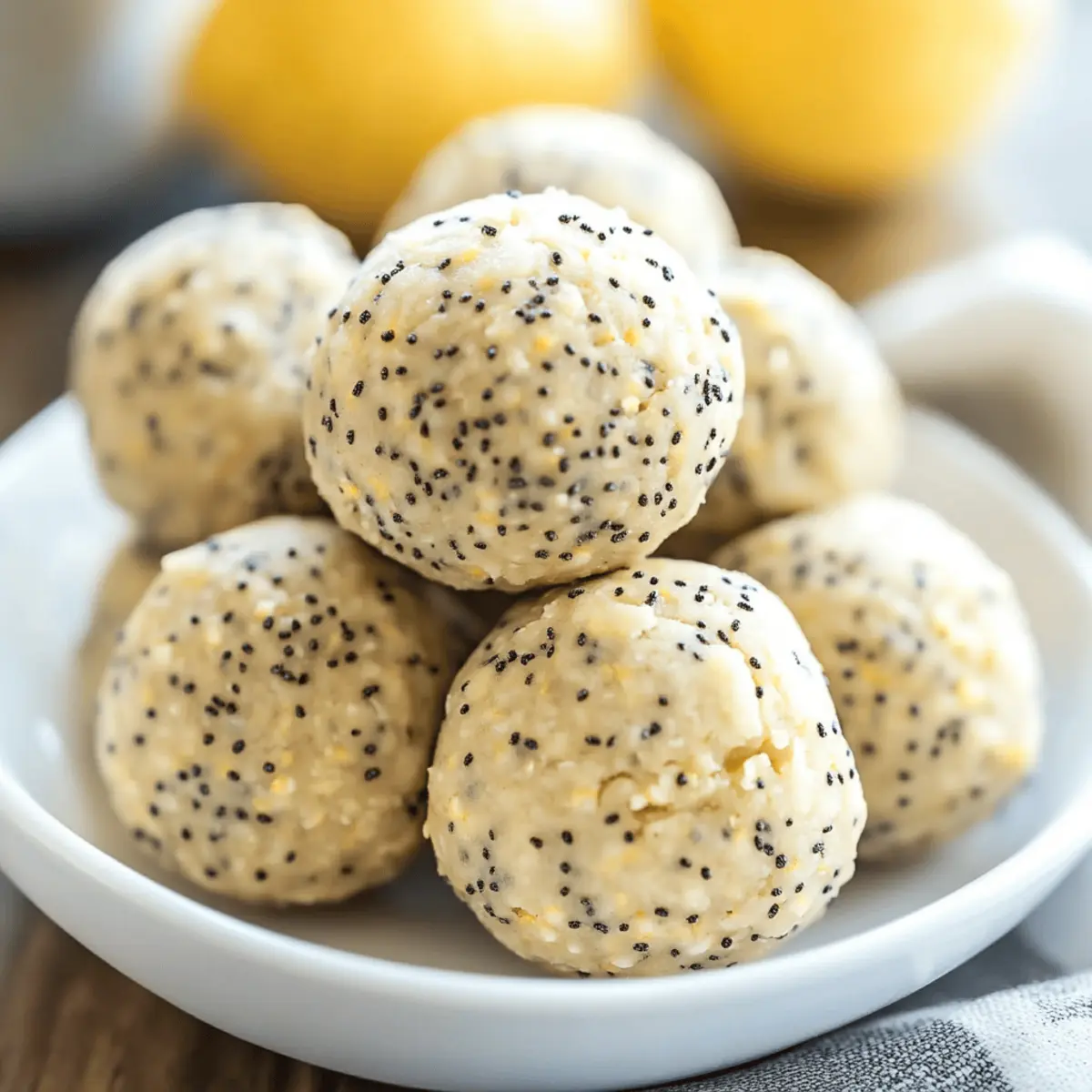 No-Bake Lemon Poppyseed Protein Balls