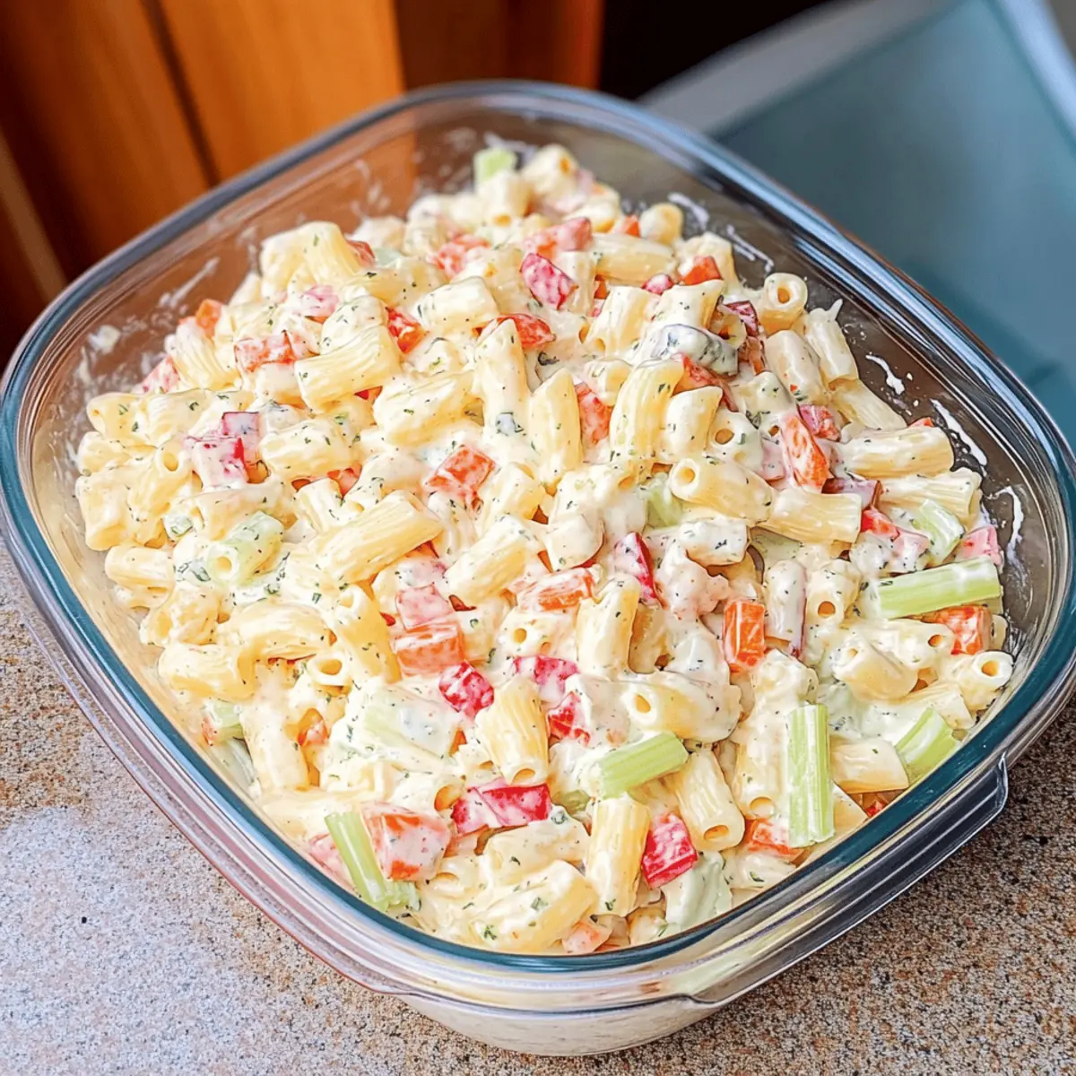 Creamy Cheddar Sour Cream Macaroni Salad You'll Love