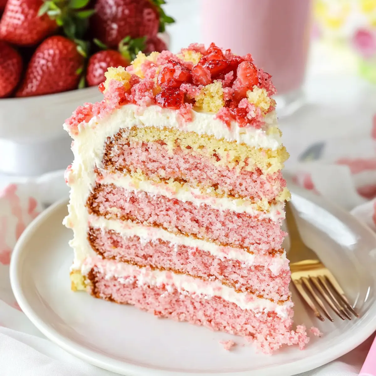 Decadent Strawberry Crunchy Layer Cake for Your Sweet Celebrations