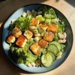 Honey-Glazed Halloumi + White Bean Salad with Creamy Herb Dressing