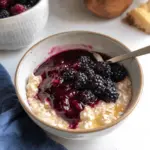 Custard Oats with Mixed Berry Compote
