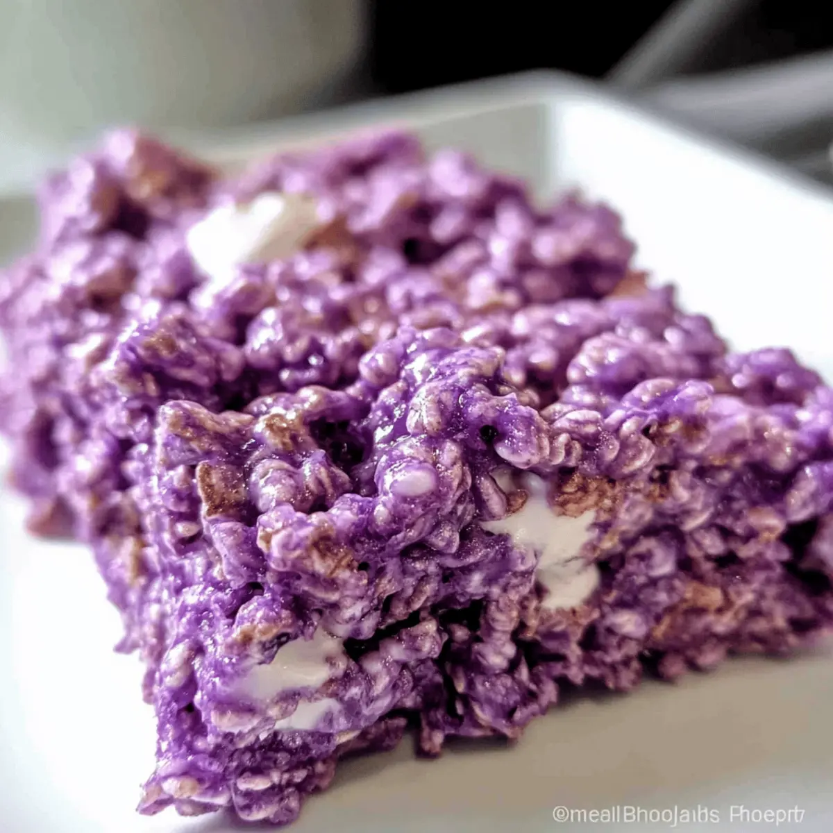 Ube Rice Krispies Treat