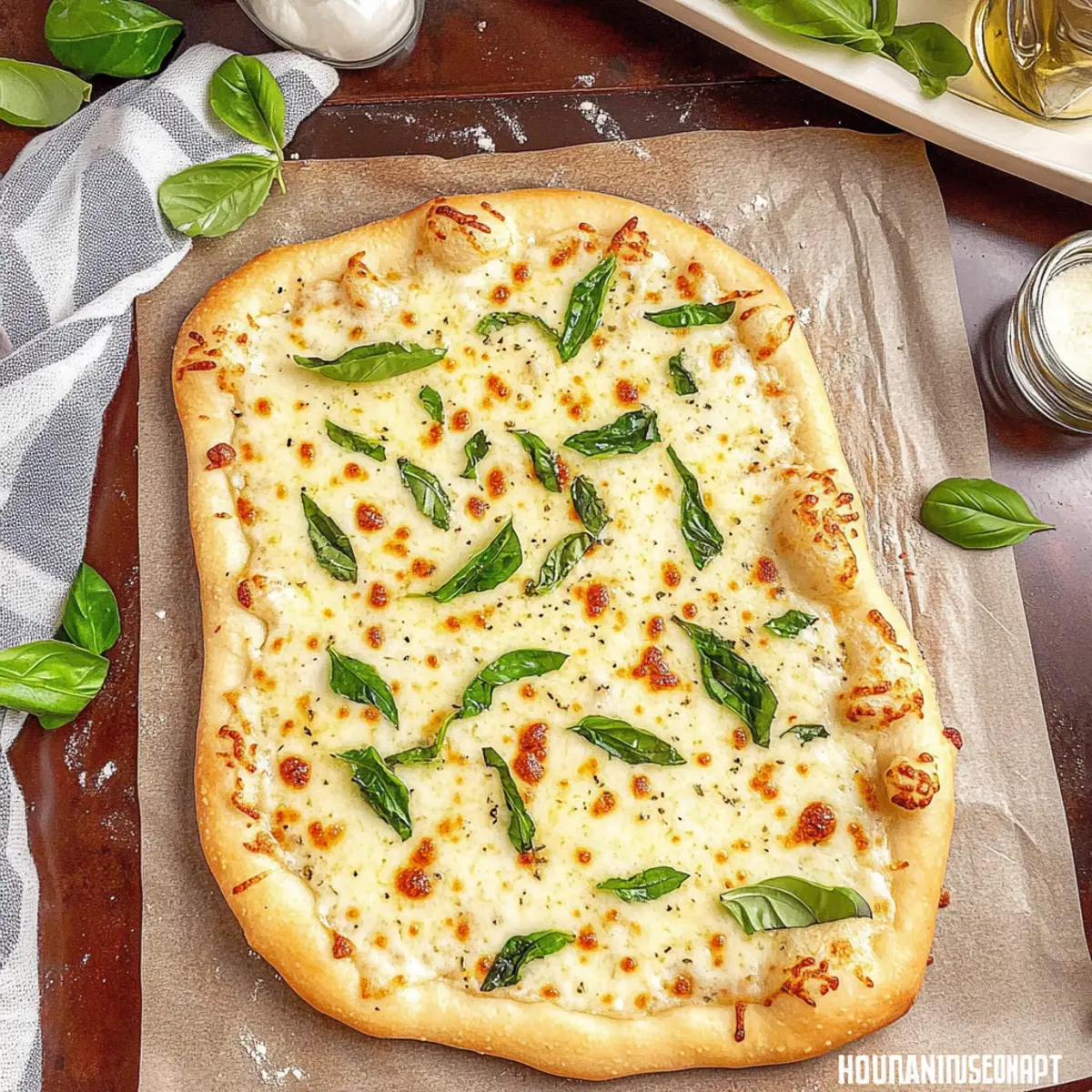 White Pizza with Garlic Pizza Sauce