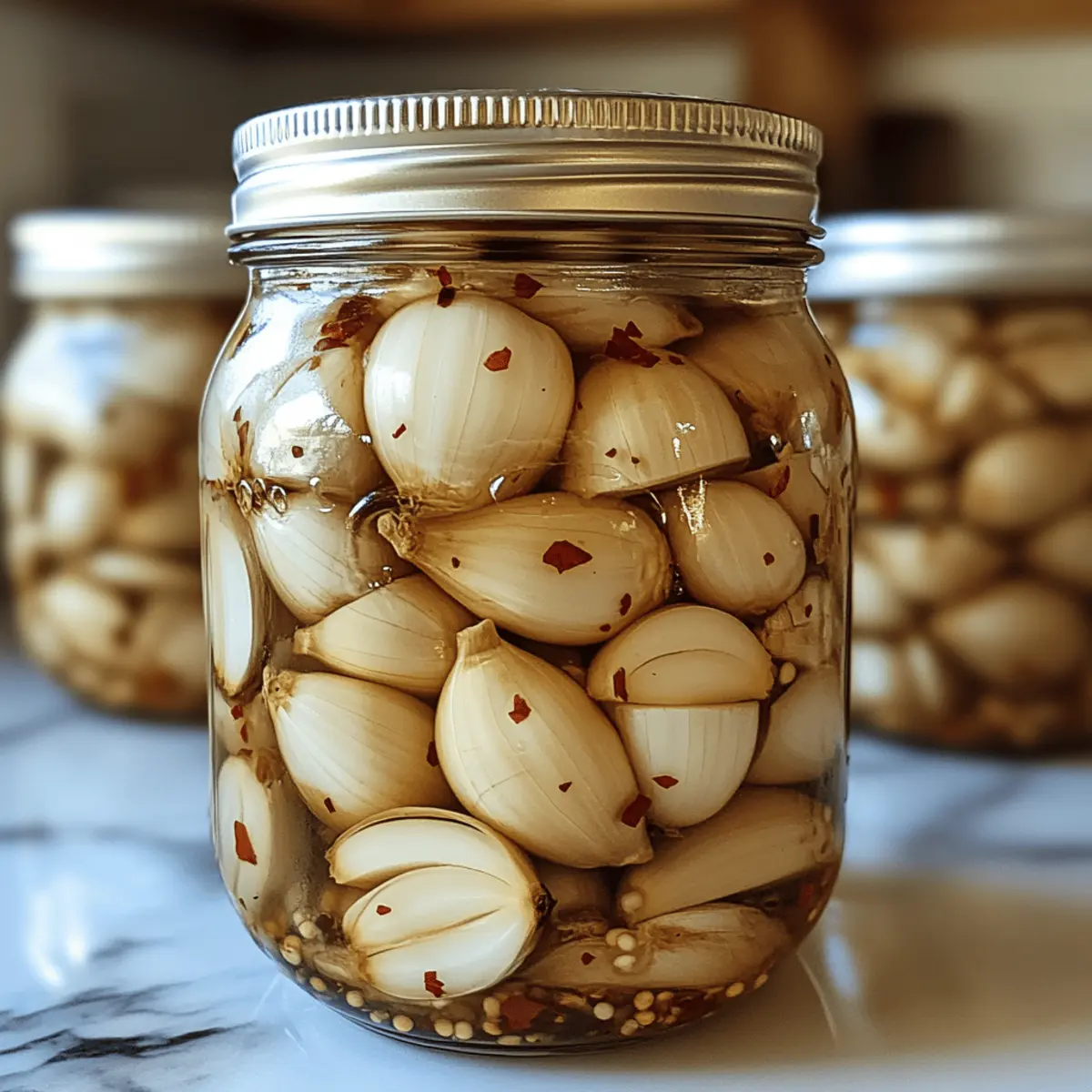 Spicy Pickled Garlic