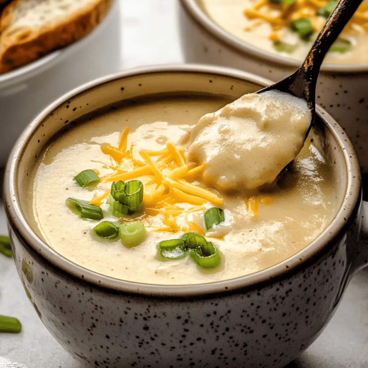 Creamy Roasted Garlic Cheddar Cauliflower Soup You'll Love