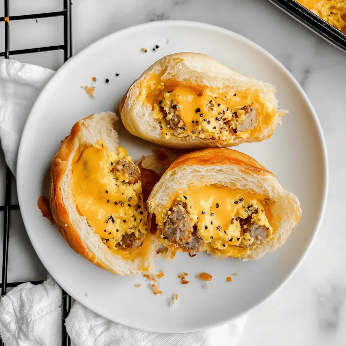 Savory Sausage Egg & Cheese Kolaches for Breakfast Bliss