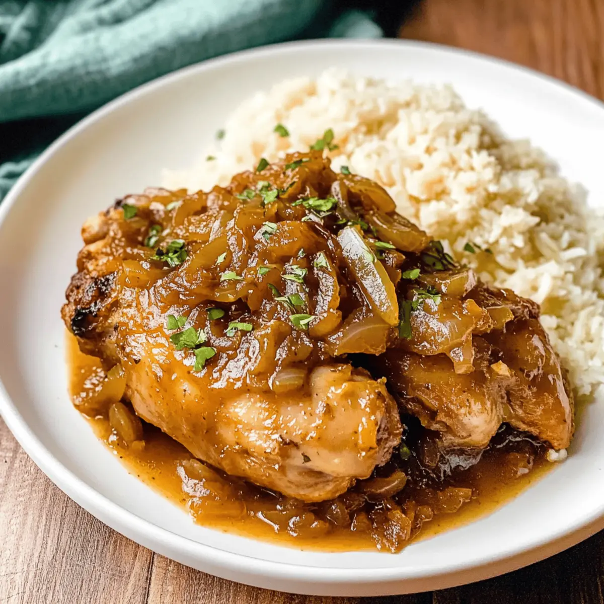 Savory Senegalese Chicken with Sweet Caramelized Onions
